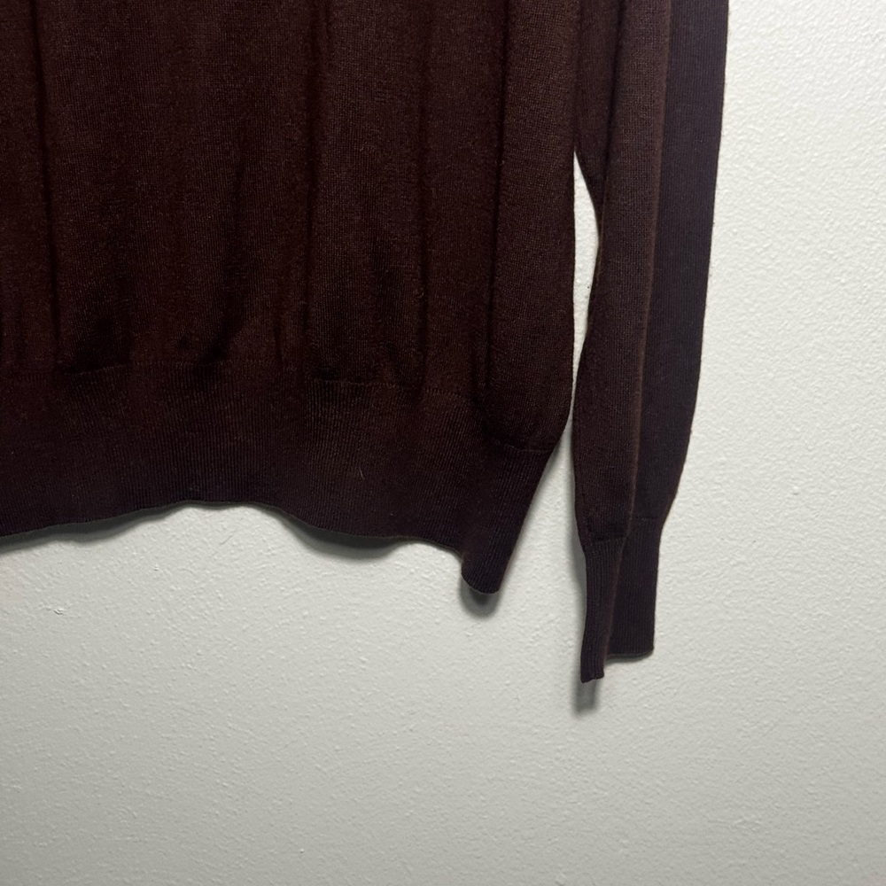 Nieman Marcus Exclusive Men's Classic silk cashmere Crewneck Sweater - Brown - Picture 11 of 11